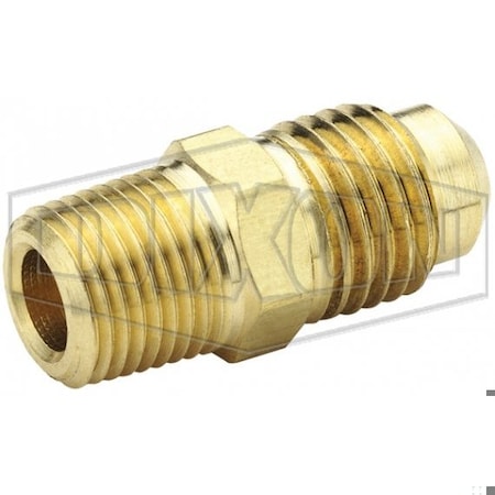 Tube Connector, 3/8 X 1/2 In Nominal, SAE Flare X MNPT, Brass